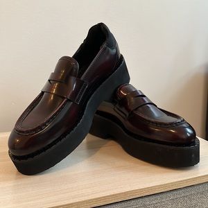 Aquatalia Marta Loafers in Deep Wine